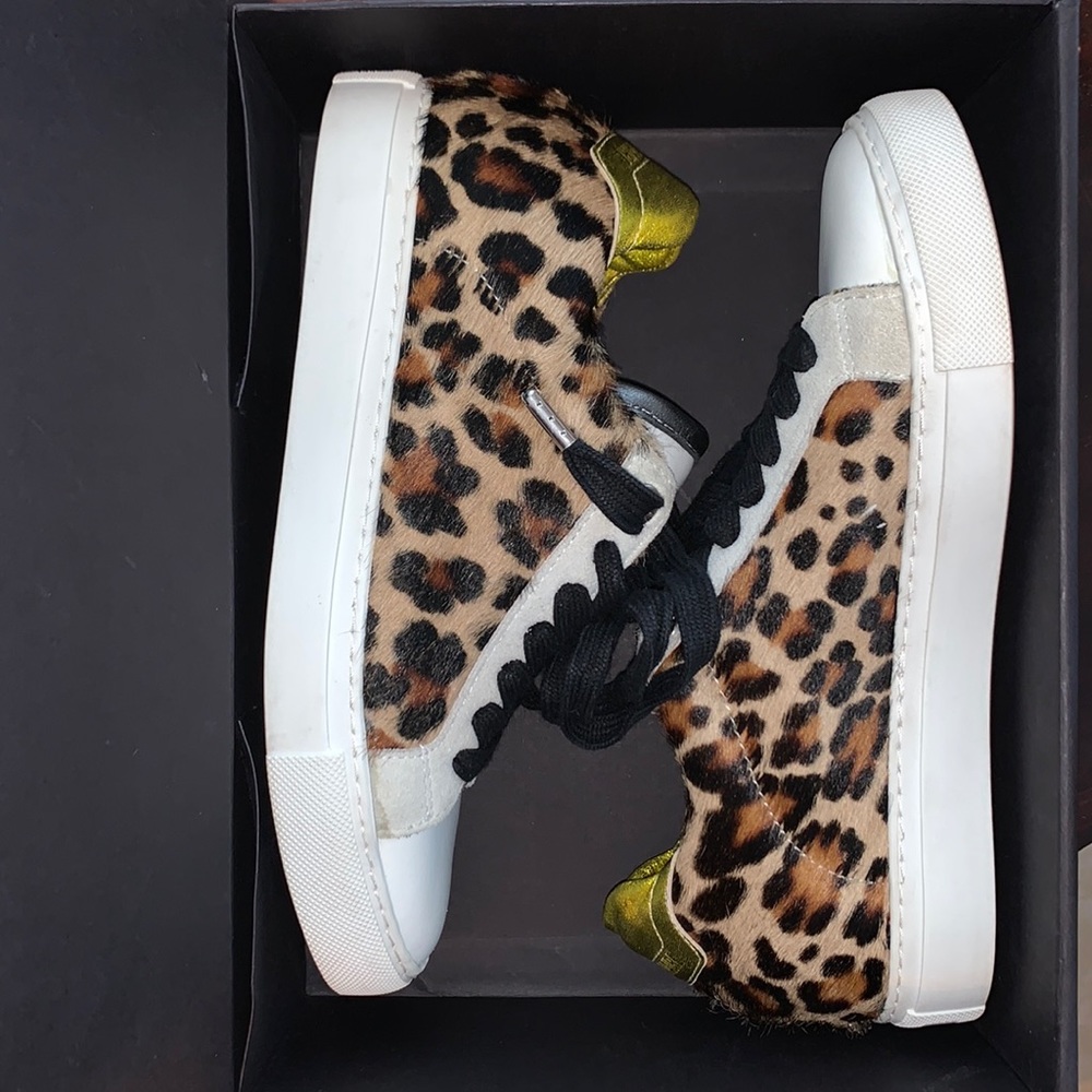 NWOT! Zadig & Voltaire Leopard Haircalf & Leather Sneaker - Picture 10 of 12